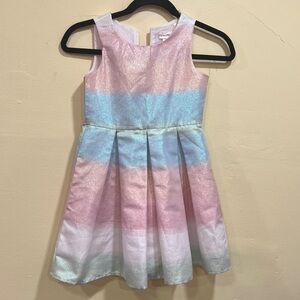 Sweet Heart Rose Shimmering Pastel Kids Dress sise 7Y